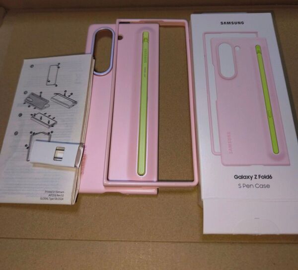 Galaxy Z Fold6 Sペンケース ピンク 純正 スマホケース
