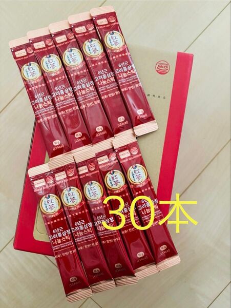 【24時間以内発送】ジョンウォンサム 6年根 高麗紅参精 スティック 10g×30本