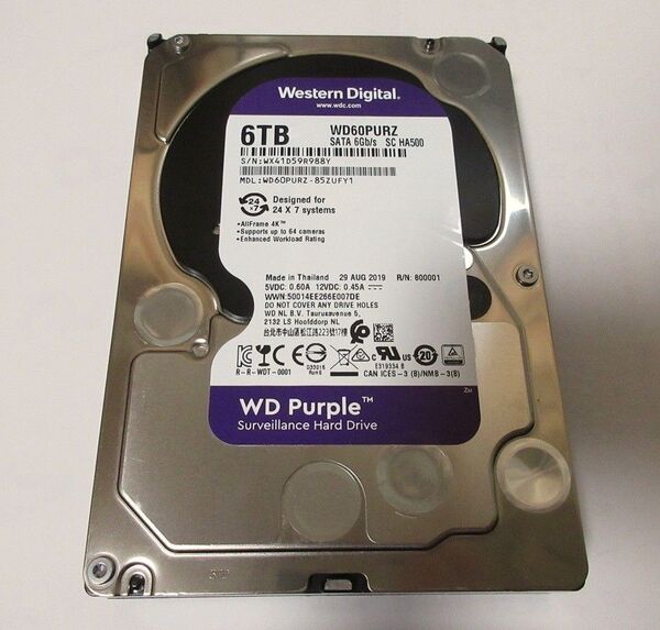 Western Digital 6TB HDD WD60PURZ