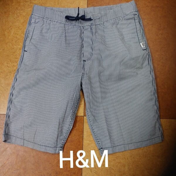 H&Mストライプハーフパンツ