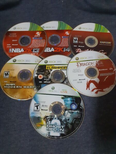 Xbox360 裸ソフト7本セット 海外版 ジャンク