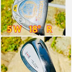 ゴルフクラブ 2本セット VOLTIO NINJA 5W 18° R ・ 60°ウエッジ ライフルシャフト6.5(S)