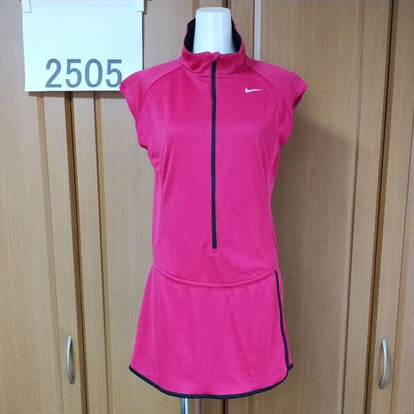 ナイキ・ランニングチュニックワンピースM きれいなオペラピンク タイツを合わせて♪ NIKE RUNNING 高機能DRI-FIT