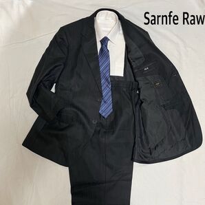 セヴィルロウ DORMEUIL ブラック ストライプ BE6 1タック セット