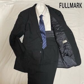 full mark ブラック ストライプ BE6 2タック スーツ上下 セット