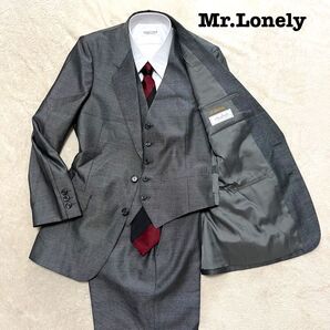Mr.Lonely 3ピース グレー ピンチェック YA5 ノータック セット
