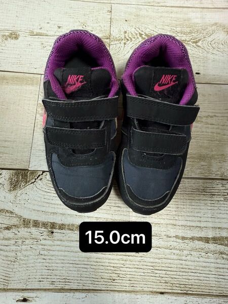 NIKE キッズ スニーカー マジックテープ ブラック 15㎝