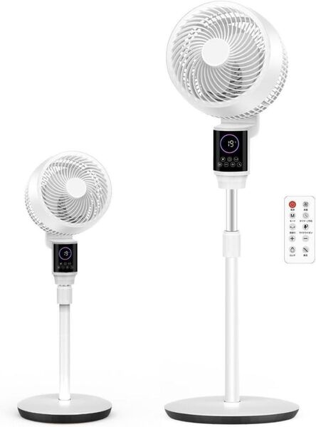 サーキュレーター 扇風機【1台6役・マイナスイオン付き・AIモード】DCモーター