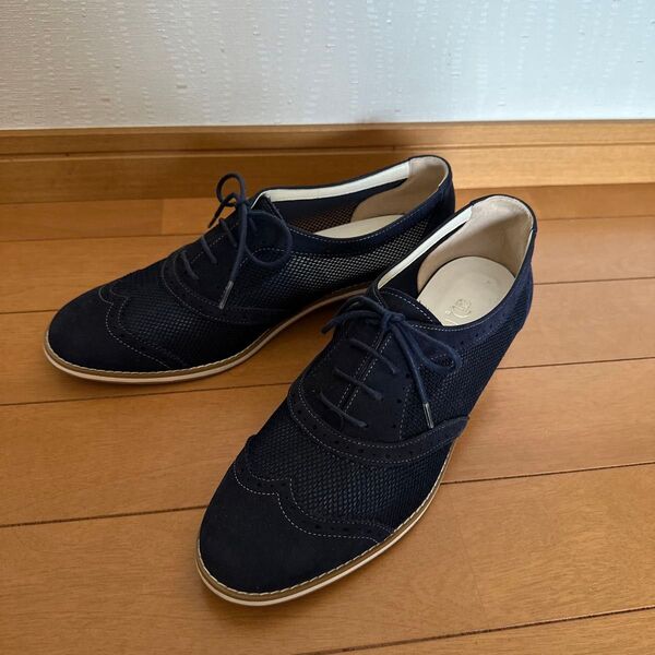 DIANA ダイアナ レースアップシューズ 24.5cm メッシュ ネイビー