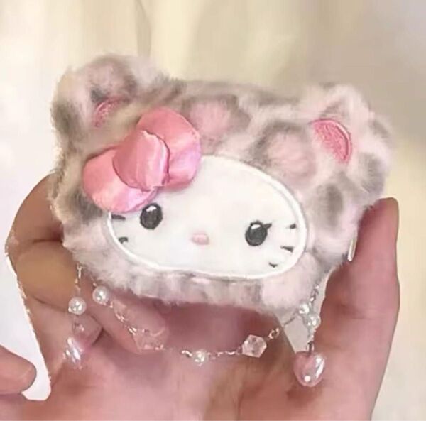 未使用ヒョウ柄キティちゃんヘアクリップ前髪クリップ サンリオ