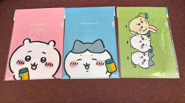 ちいかわ リカルデント コラボ A4オリジナルクリアファイル ハチワレ うさぎ 3枚セット