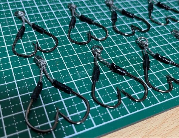アシストフック ショート 伊勢尼 ショアジギング ダブルフック ジギング 10セット SLJ ツインフック バリバス オシア