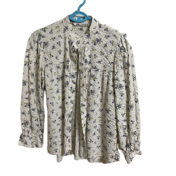 ZARA 小花がら ブラウス ジャケット