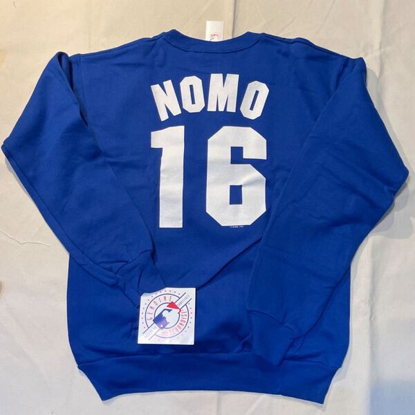 ▲未使用品▲野茂英雄 スウェット トレーナー デッドストック Lサイズ 90s ドジャース MLB MAJESTIC