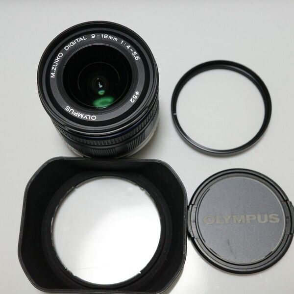 OLYMPUS M.ZUIKO DIGITAL ED 9-18mm F4.0-5.6 広角 レンズ フィルター付