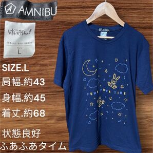 AMNIBUS けいおん! Tシャツ Lサイズ ネイビー