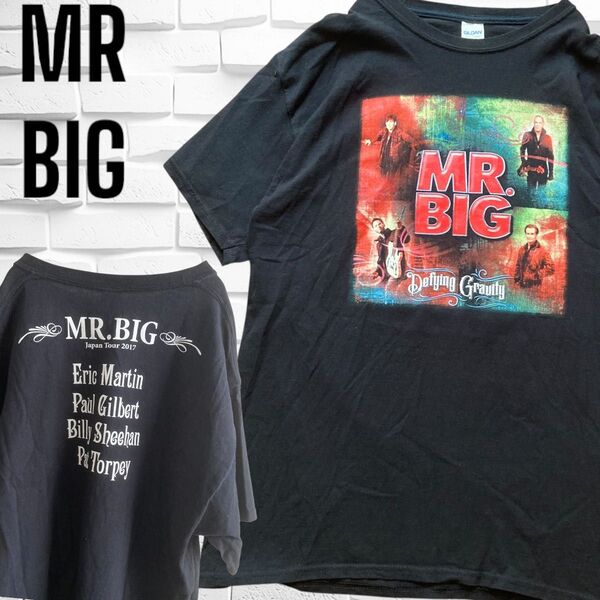 ギルダン MR.BIG 2017ツアー 両面プリントTシャツ 黒 Lサイズ
