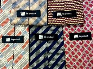 # prompt decision sale #J0258# 5 pcs set all *[ Miyake one raw ] Issey Miyake. necktie 