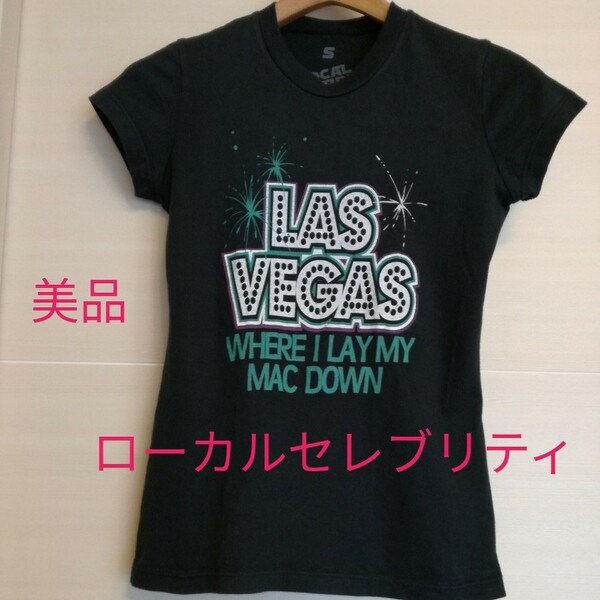 お値下げ　ローカルセレブリティ　半袖Tシャツ　美品　未着用　カットソー　ブラック　インポート