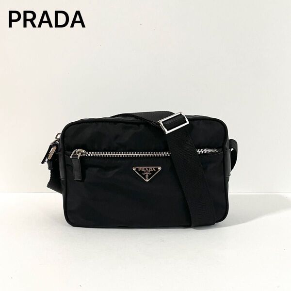 【極美品】PRADA プラダ ショルダーバッグ カメラバッグ ナイロン×レザー