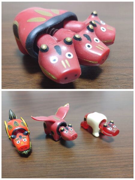百花繚乱編 神獣ベコたち べこたち 赤べこ カプセルトイ 改 クリア