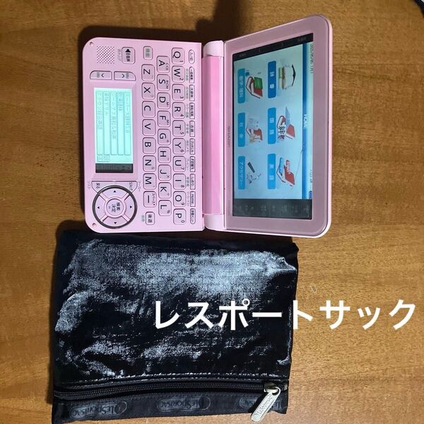 SHARP 電子辞書 PW-G5300 ピンク レスポートサックのポーチ付き