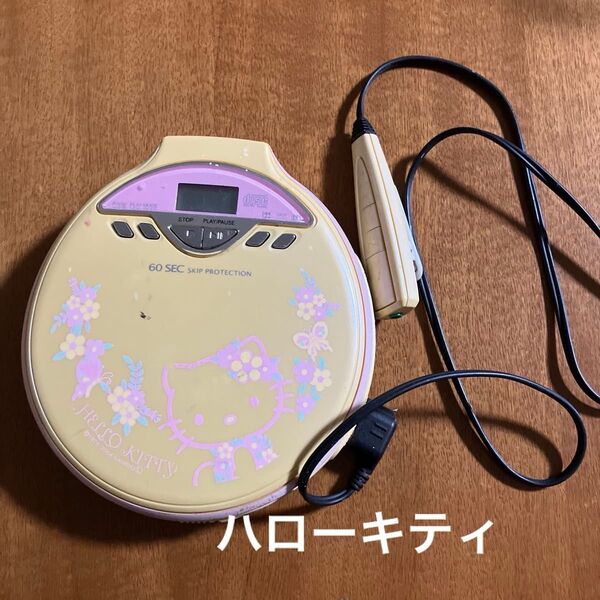ジャンク レア ハローキティ ポータブルCDプレーヤーPCD-30K1