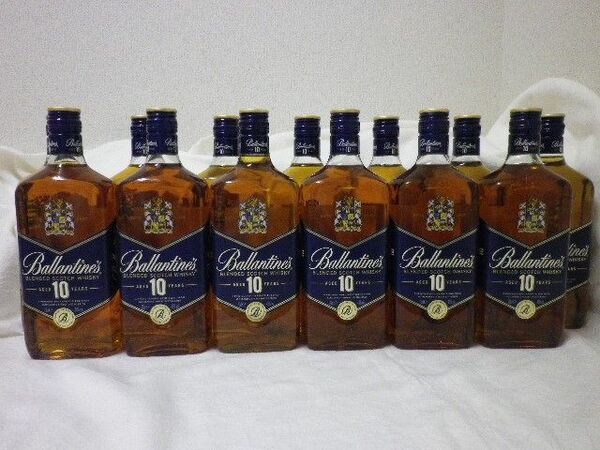 送料無料 Ballantine's バランタイン 10年 700ml 40% 13本セット 箱なし 合計9100ml BT10