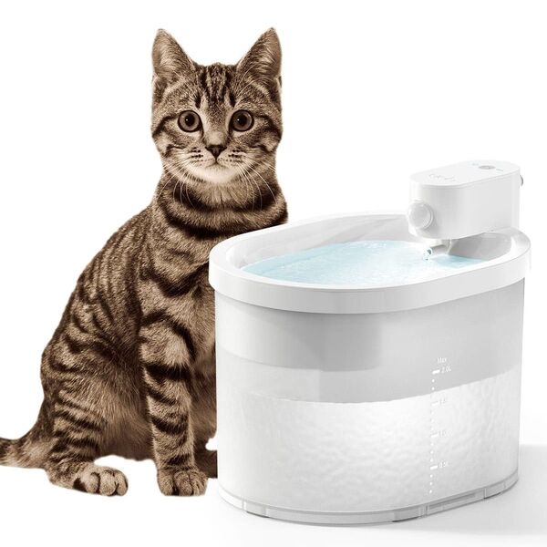 【新品・未使用・即日発送】ペット用自動給水器 UahPet ZERO バッテリー駆動 ワイヤレス猫用水飲み器 静音・滑り止め付き