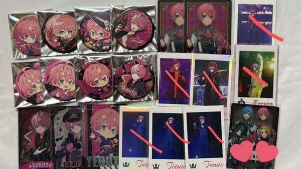 てるとくん KnightA 騎士A グッズ 缶バッジ フォトカード メタルカード コレクションカード まとめ売り