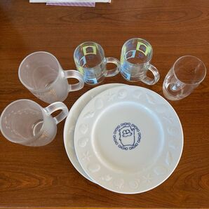 美品!オヨヨネコ 旧安田信託銀行 非売品 市川みさこ 食器7点まとめ売り