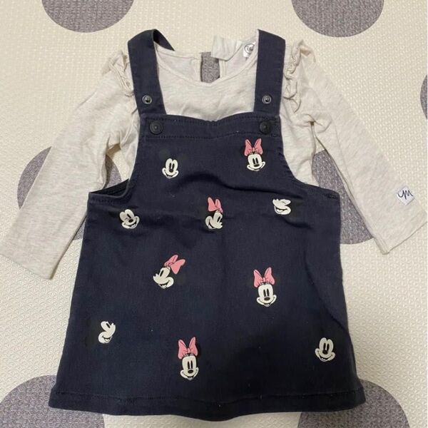 H&M ジャンパースカート ディズニー ミッキーミニー 60 70ワンピース ベビー