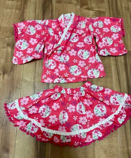 甚平 女の子 セパレート 90 夏服ベビー