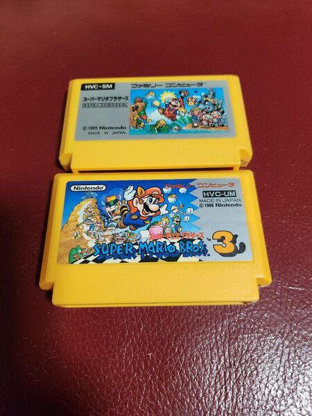 ファミコンソフト スーパーマリオブラザーズ スーパーマリオブラザーズ3 2本ファミコンソフト