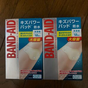 BAND-AID キズパワーパッド 防水 大きめ 12枚入×2箱