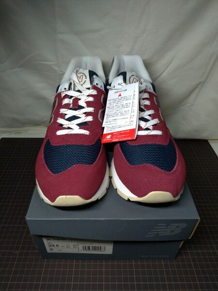 New Balance ニューバランス ML574DHR ワインレッド×ネイビー UK10.5 29cm 未使用品 箱有 タグ有