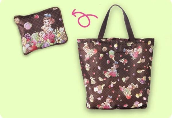 不二家 ペコちゃん 折り畳みエコバッグ 非売品 ペコちゃんファミリークラブ