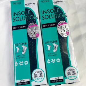 AKAISHI アーチフィッターインソール Lサイズ 足裏いつでも快適用 2個セット 強力消臭 いつでも清潔 素足でも快適