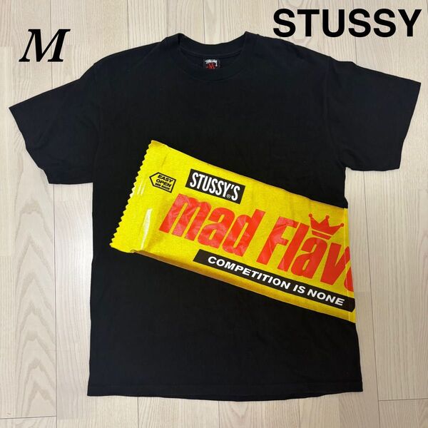 【stussy】 ステューシー 両面プリント Tシャツ M 黒 ブラック 半袖 ストリート
