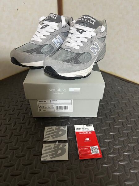 New Balance MR993GL 26cm D グレー