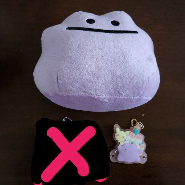 【中古】メタモン 2点セット★ぬいぐるみ★ポケモン★タグ無し★メタモンドール★ポケモンドール★お誕生日ケーキ