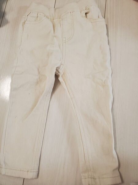 petit main ホワイト 長ズボン 90cm
