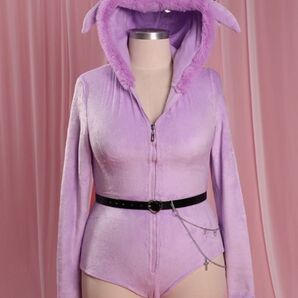 ホームウェア ボディスーツ しっぽ コスプレ ベルト チェーン ハロウィン