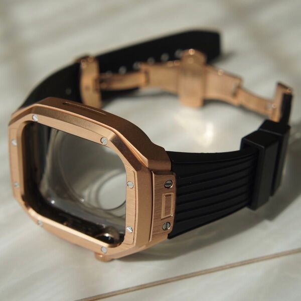 高級Dバックル黒金【絶対最安】Apple Watch AppleWatch アップルウォッチ ベルト バンド カバー ケース