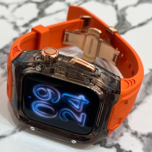 【絶対最安】高級橙透Dバックル Apple Watch AppleWatch アップルウォッチ ベルト バンド カバー ケース