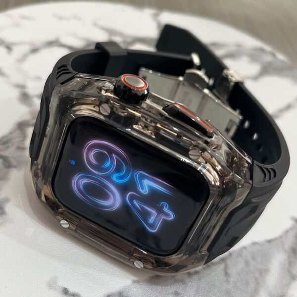 【絶対最安】高級透黒Dバックル Apple Watch AppleWatch アップルウォッチ ケース カバー バンド ベルト