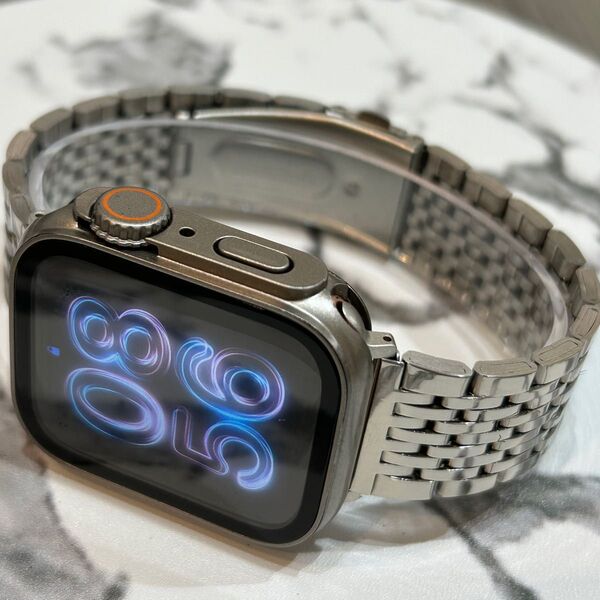 ケース付き高級銀鎖【絶対最安】Apple Watch AppleWatch アップルウォッチ ベルト バンド カバー ケース