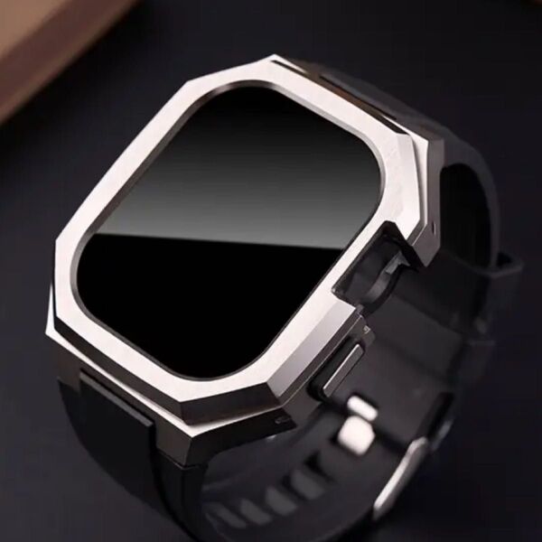 ultra/ウルトラ2 49mm【絶対最安】高級黒銀Apple Watch アップルウォッチ ベルト バンド カバー ケース