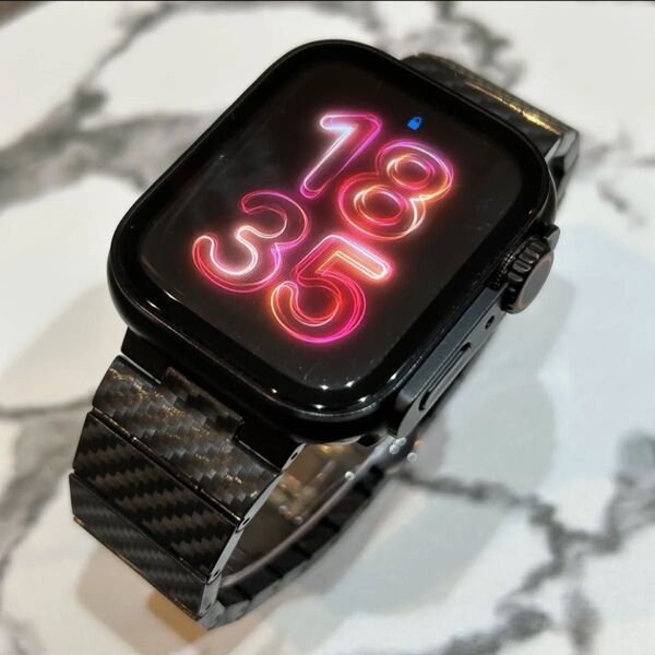 ケース付きカーボン風【絶対最安】Apple Watch AppleWatch アップルウォッチ ベルト バンド カバー ケース