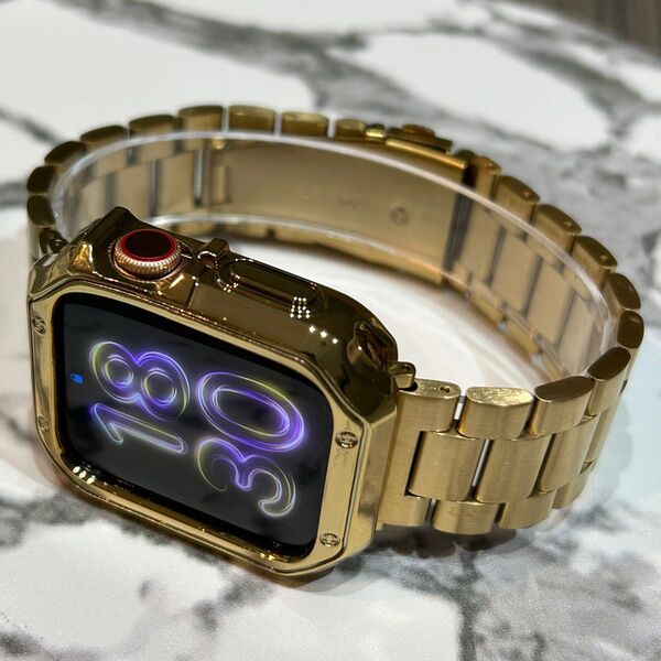 GOLD これも【絶対最安】ケース付き Apple Watch AppleWatch アップルウォッチ ベルト バンド カバー